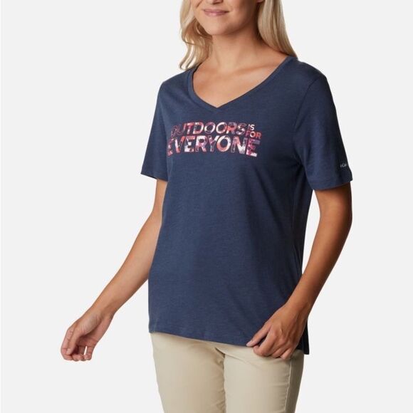 Columbia Bluebird Day Relaxed V-Neck T-Shirt - Picture 3 of 6